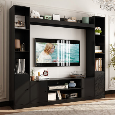 Orren Ellis Priebe Entertainment Center for TVs up to 75 Reviews Wayfair